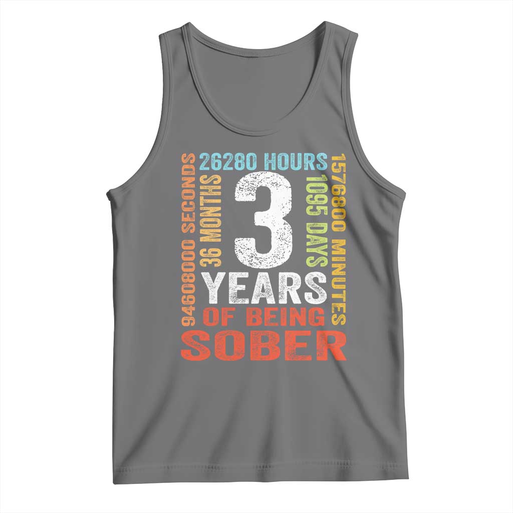 3 Years Of Being Sober Tank Top 3 Years Sobriety Anniversary Addiction Recovery