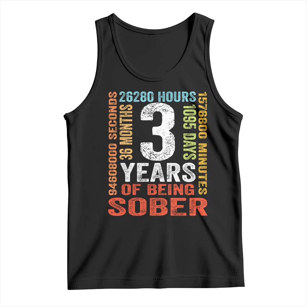 3 Years Of Being Sober Tank Top 3 Years Sobriety Anniversary Addiction Recovery