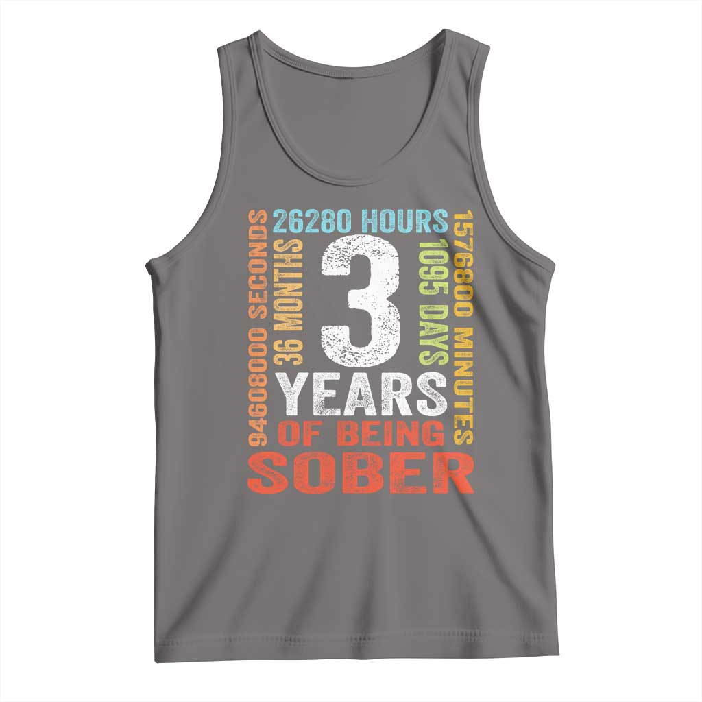 3 Years Of Being Sober Tank Top 3 Years Sobriety Anniversary Addiction Recovery