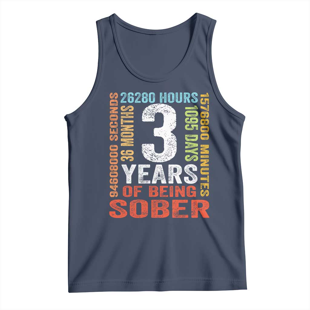 3 Years Of Being Sober Tank Top 3 Years Sobriety Anniversary Addiction Recovery