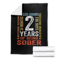 2 Years Of Being Sober Throw Blanket 2 Years Sobriety Anniversary Addiction Recovery