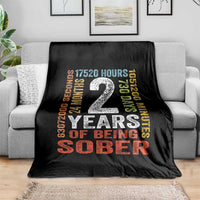 2 Years Of Being Sober Throw Blanket 2 Years Sobriety Anniversary Addiction Recovery