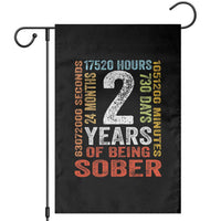 2 Years Of Being Sober Garden Flag 2 Years Sobriety Anniversary Addiction Recovery