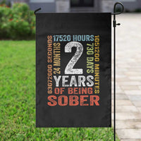 2 Years Of Being Sober Garden Flag 2 Years Sobriety Anniversary Addiction Recovery
