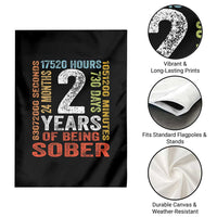 2 Years Of Being Sober Garden Flag 2 Years Sobriety Anniversary Addiction Recovery