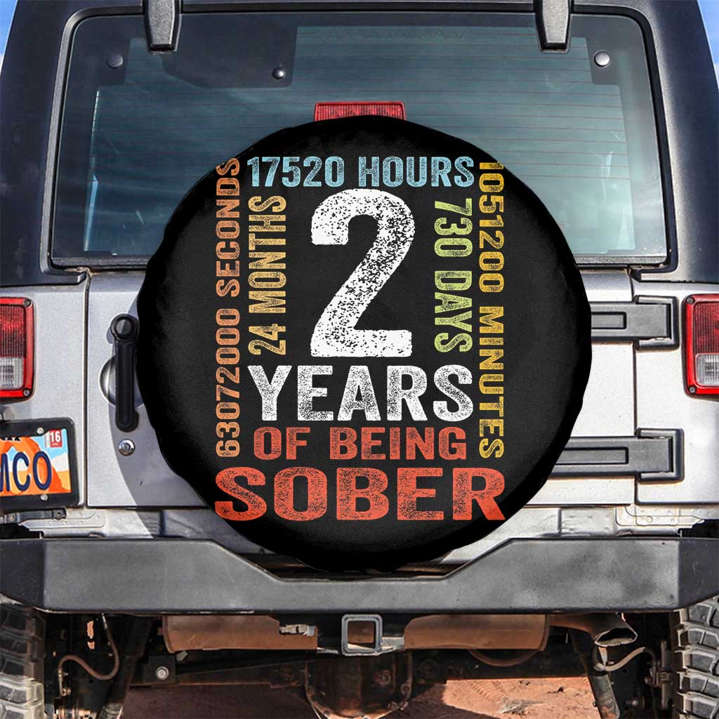 2 Years Of Being Sober Spare Tire Cover 2 Years Sobriety Anniversary Addiction Recovery