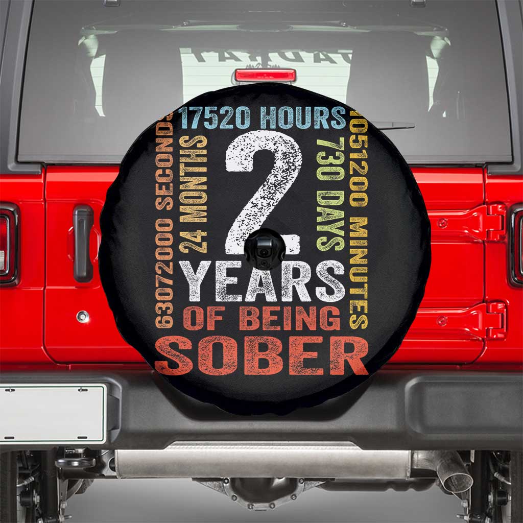 2 Years Of Being Sober Spare Tire Cover 2 Years Sobriety Anniversary Addiction Recovery