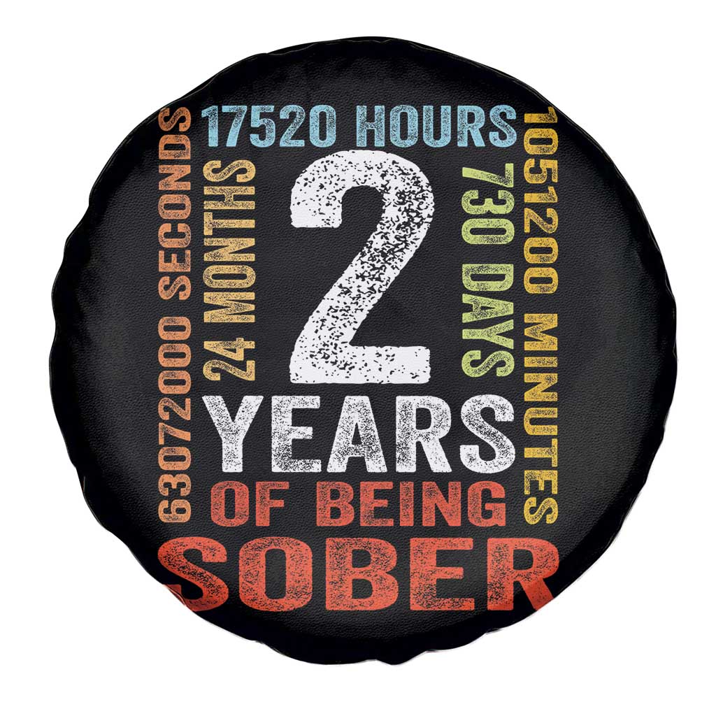2 Years Of Being Sober Spare Tire Cover 2 Years Sobriety Anniversary Addiction Recovery
