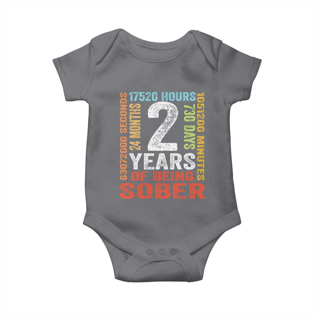 2 Years Of Being Sober Baby Onesie 2 Years Sobriety Anniversary Addiction Recovery