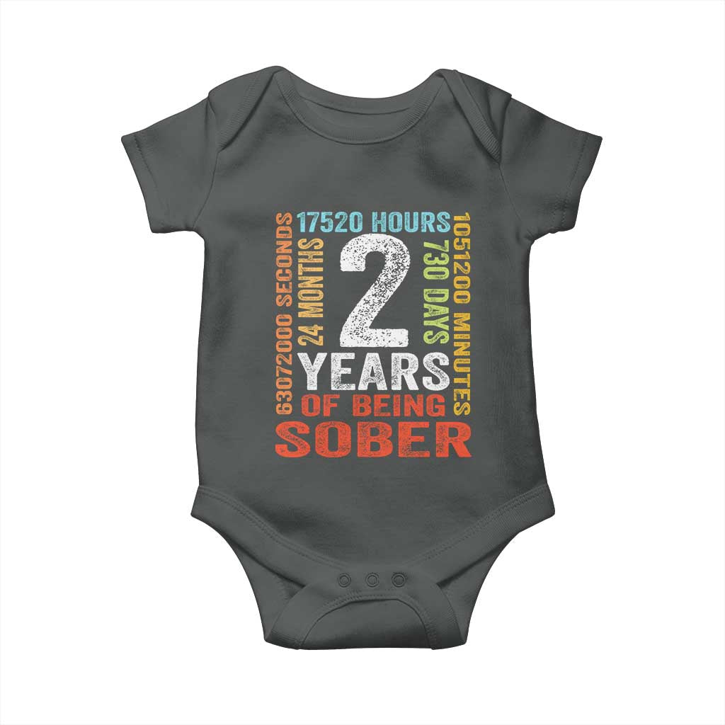 2 Years Of Being Sober Baby Onesie 2 Years Sobriety Anniversary Addiction Recovery