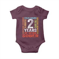 2 Years Of Being Sober Baby Onesie 2 Years Sobriety Anniversary Addiction Recovery