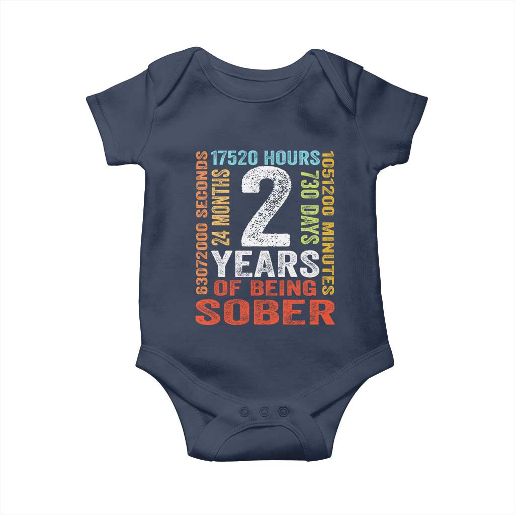 2 Years Of Being Sober Baby Onesie 2 Years Sobriety Anniversary Addiction Recovery