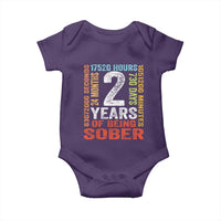 2 Years Of Being Sober Baby Onesie 2 Years Sobriety Anniversary Addiction Recovery