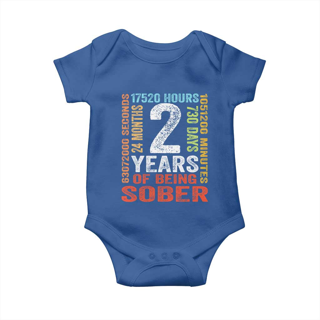 2 Years Of Being Sober Baby Onesie 2 Years Sobriety Anniversary Addiction Recovery