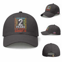 2 Years Of Being Sober Baseball Cap 2 Years Sobriety Anniversary Addiction Recovery