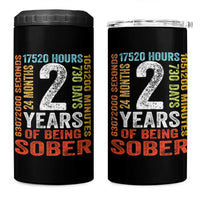 2 Years Of Being Sober 4 in 1 Can Cooler Tumbler 2 Years Sobriety Anniversary Addiction Recovery