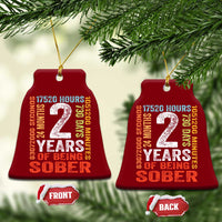 2 Years Of Being Sober Ceramic Ornament 2 Years Sobriety Anniversary Addiction Recovery