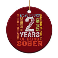 2 Years Of Being Sober Ceramic Ornament 2 Years Sobriety Anniversary Addiction Recovery
