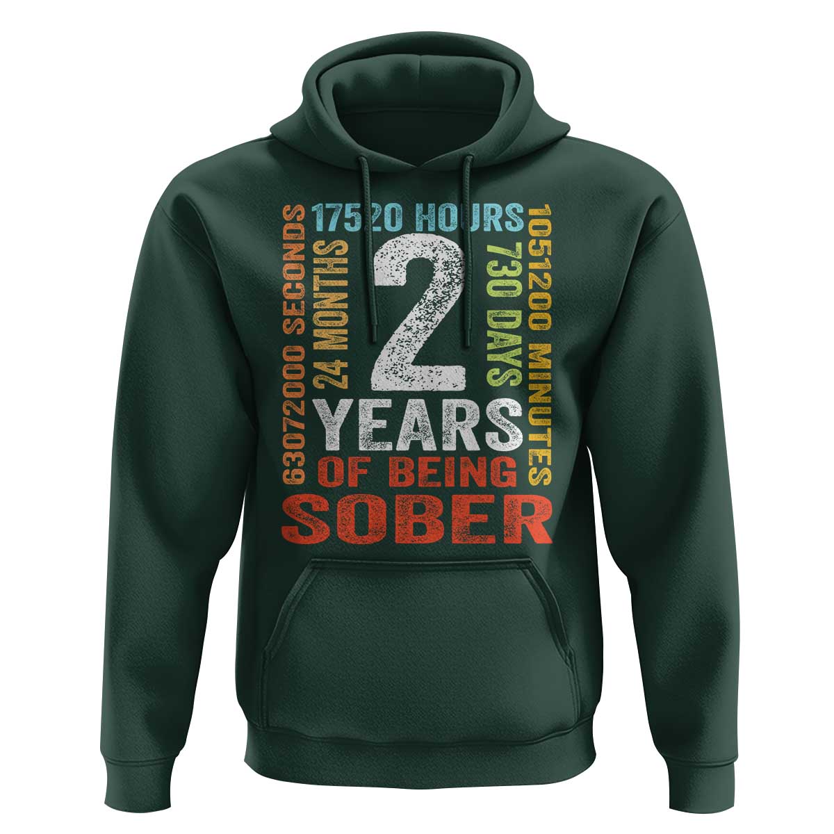 2 Years Of Being Sober Hoodie 2 Years Sobriety Anniversary Addiction Recovery