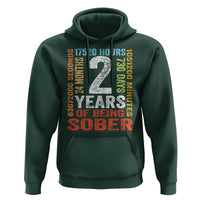 2 Years Of Being Sober Hoodie 2 Years Sobriety Anniversary Addiction Recovery