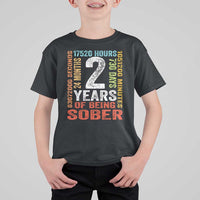 2 Years Of Being Sober T Shirt For Kid 2 Years Sobriety Anniversary Addiction Recovery