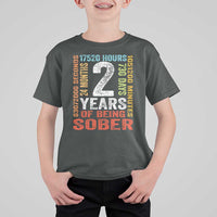 2 Years Of Being Sober T Shirt For Kid 2 Years Sobriety Anniversary Addiction Recovery