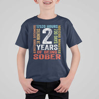2 Years Of Being Sober T Shirt For Kid 2 Years Sobriety Anniversary Addiction Recovery
