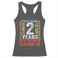 2 Years Of Being Sober Racerback Tank Top 2 Years Sobriety Anniversary Addiction Recovery