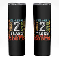 2 Years Of Being Sober Skinny Tumbler 2 Years Sobriety Anniversary Addiction Recovery