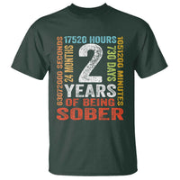 2 Years Of Being Sober T Shirt 2 Years Sobriety Anniversary Addiction Recovery