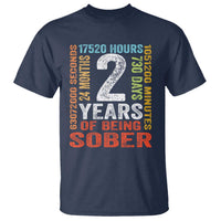 2 Years Of Being Sober T Shirt 2 Years Sobriety Anniversary Addiction Recovery