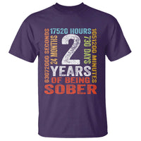 2 Years Of Being Sober T Shirt 2 Years Sobriety Anniversary Addiction Recovery