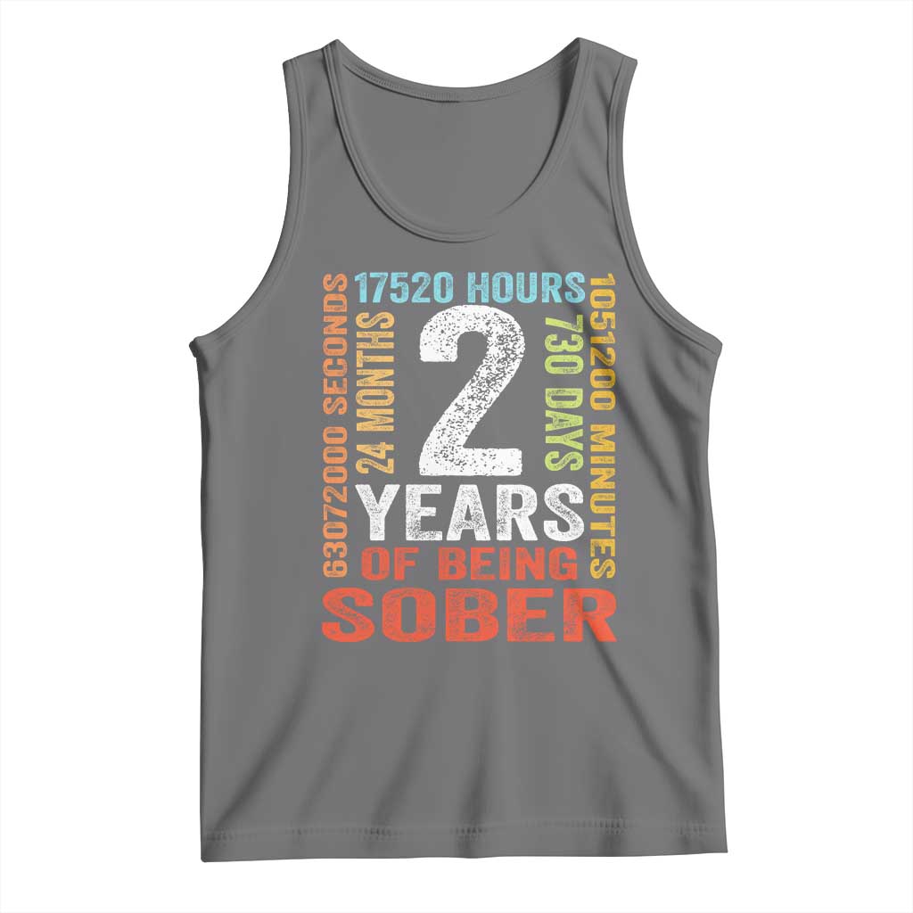 2 Years Of Being Sober Tank Top 2 Years Sobriety Anniversary Addiction Recovery