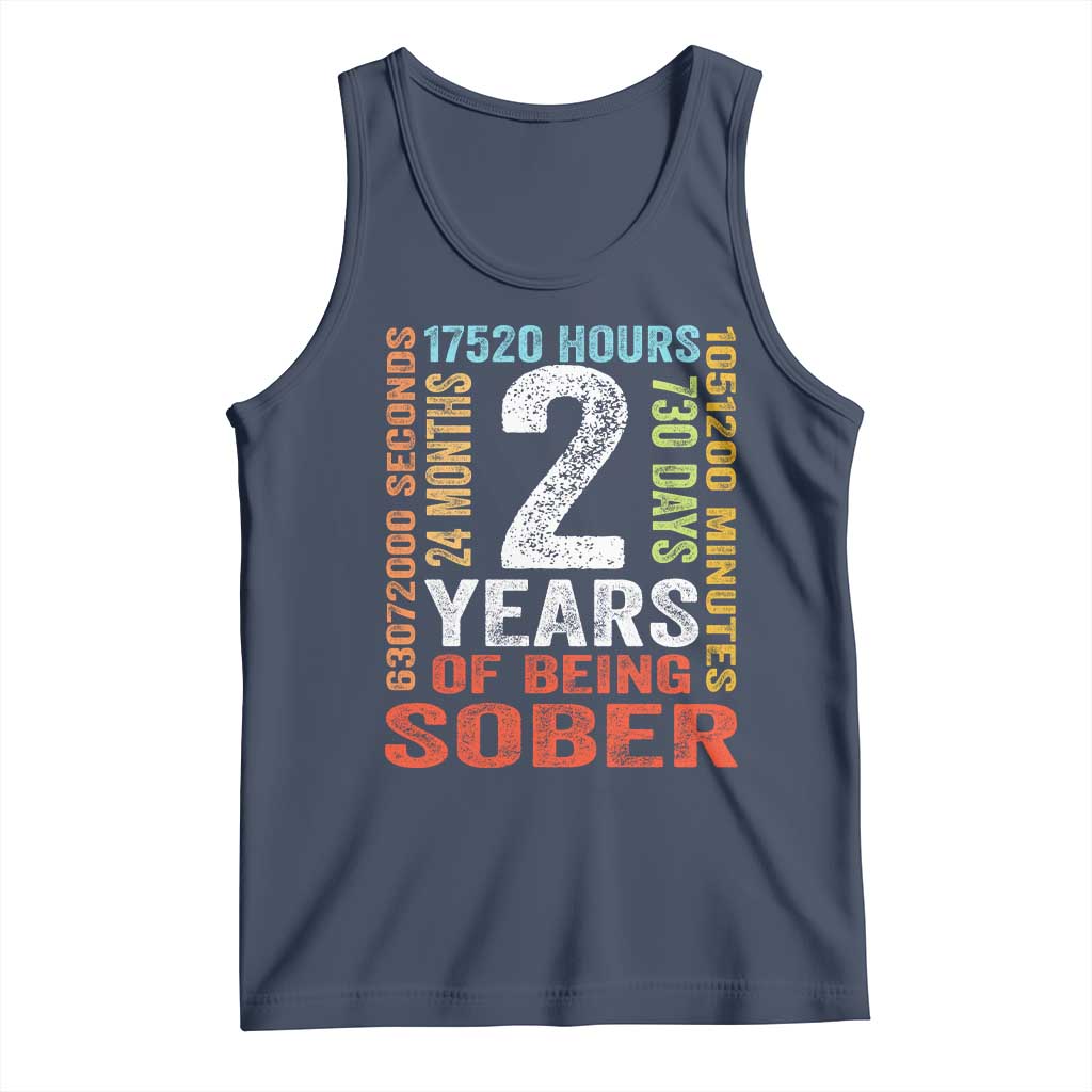 2 Years Of Being Sober Tank Top 2 Years Sobriety Anniversary Addiction Recovery