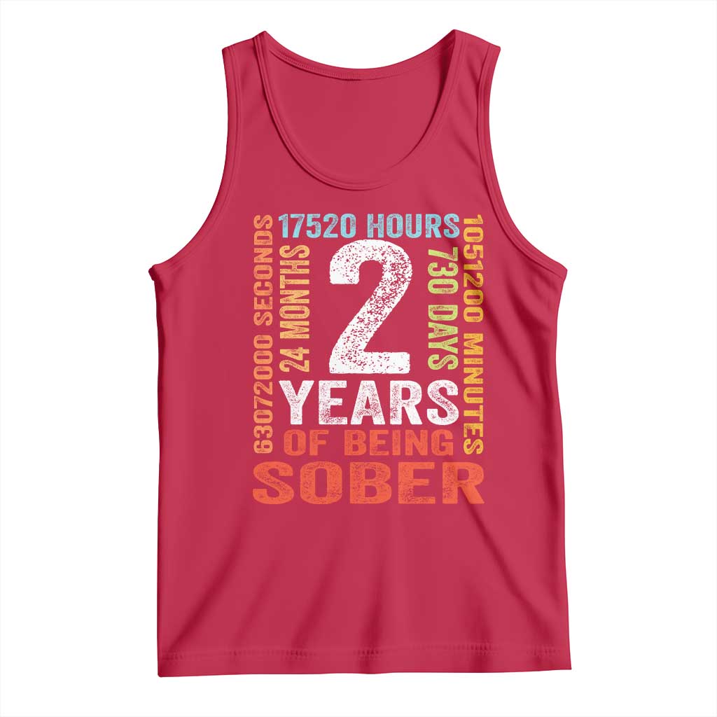 2 Years Of Being Sober Tank Top 2 Years Sobriety Anniversary Addiction Recovery