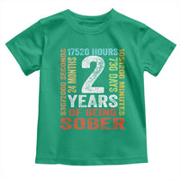 2 Years Of Being Sober Toddler T Shirt 2 Years Sobriety Anniversary Addiction Recovery