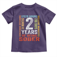 2 Years Of Being Sober Toddler T Shirt 2 Years Sobriety Anniversary Addiction Recovery