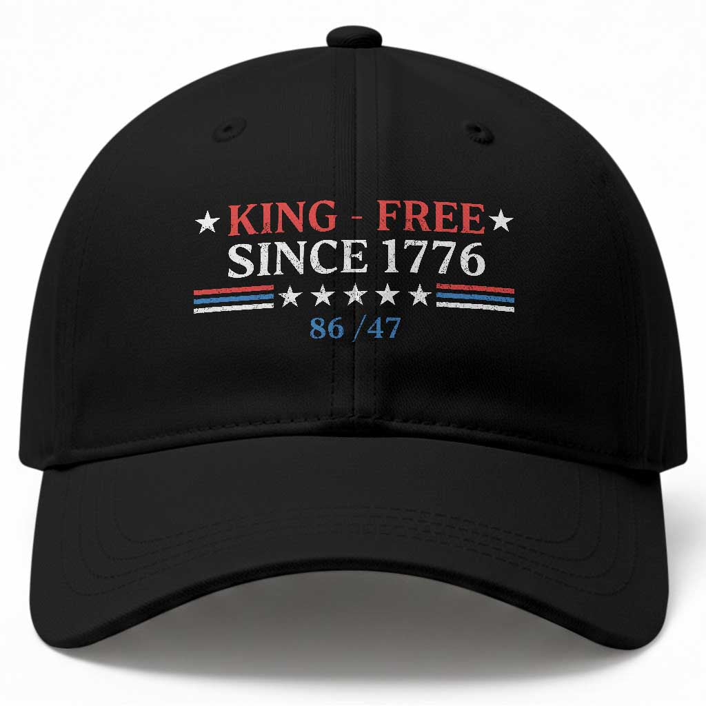 Funny King Free Since 1776 8647 Baseball Cap