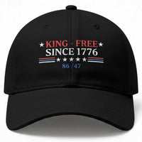 Funny King Free Since 1776 8647 Baseball Cap