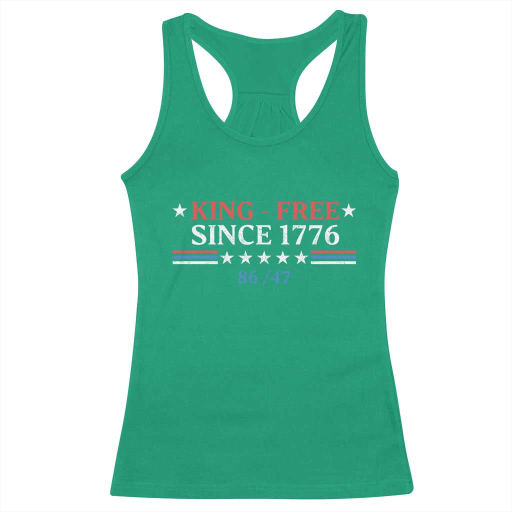 Funny King Free Since 1776 8647 Racerback Tank Top