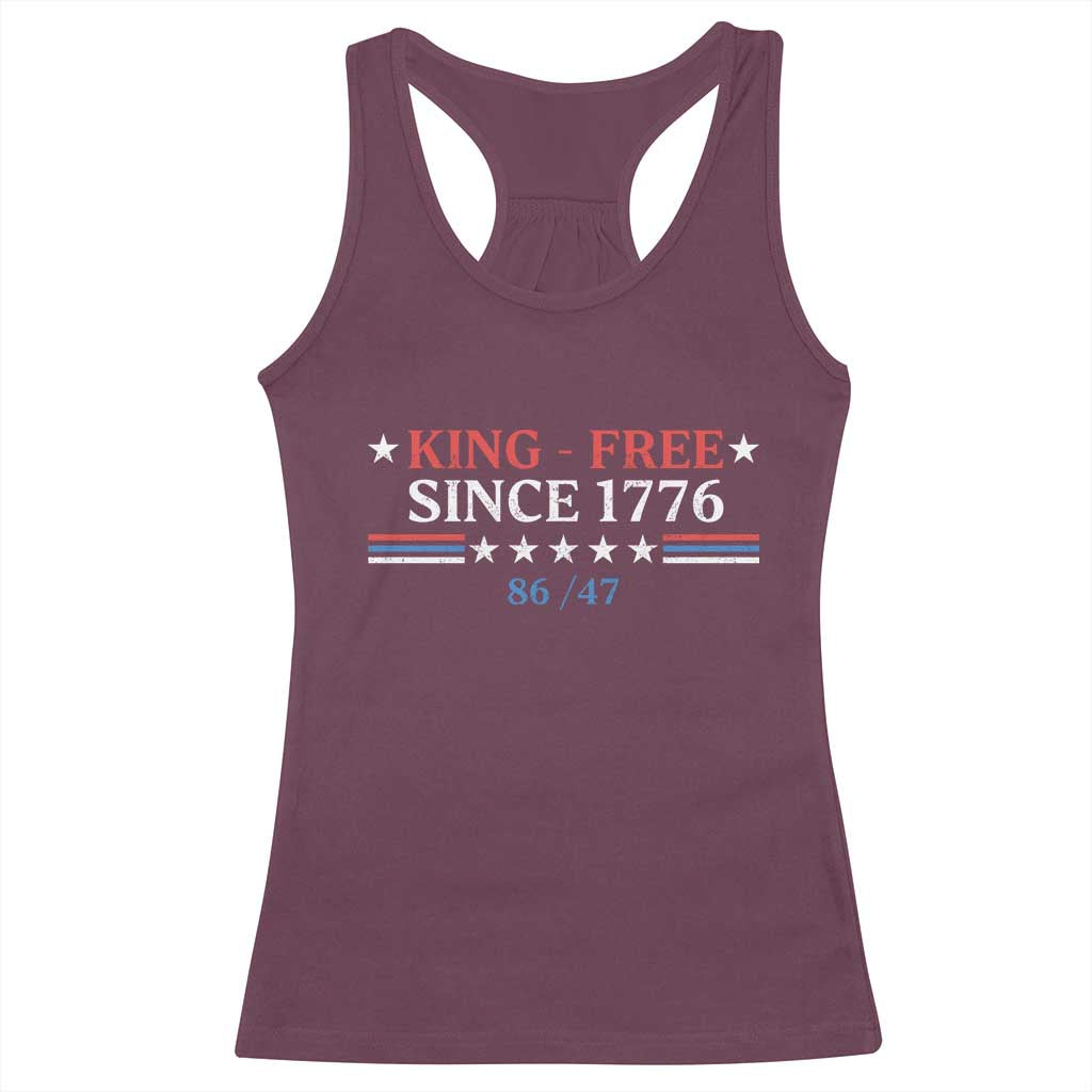 Funny King Free Since 1776 8647 Racerback Tank Top