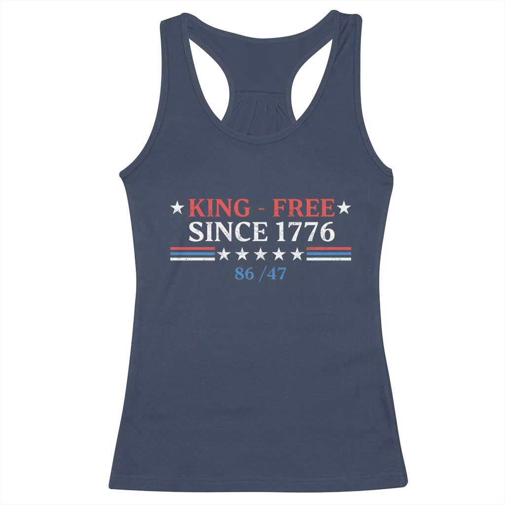Funny King Free Since 1776 8647 Racerback Tank Top
