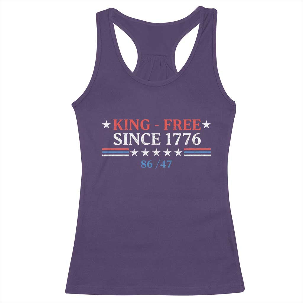 Funny King Free Since 1776 8647 Racerback Tank Top