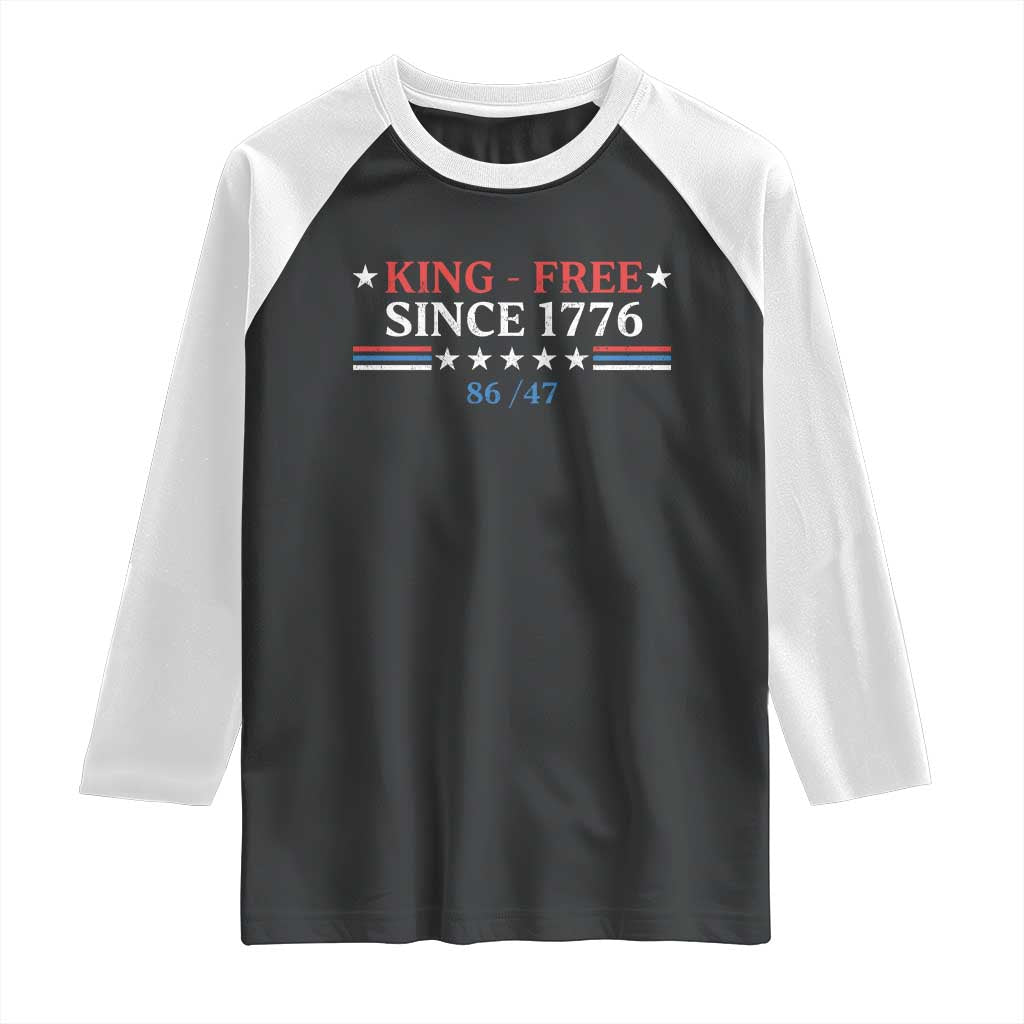 Funny King Free Since 1776 8647 Raglan Shirt