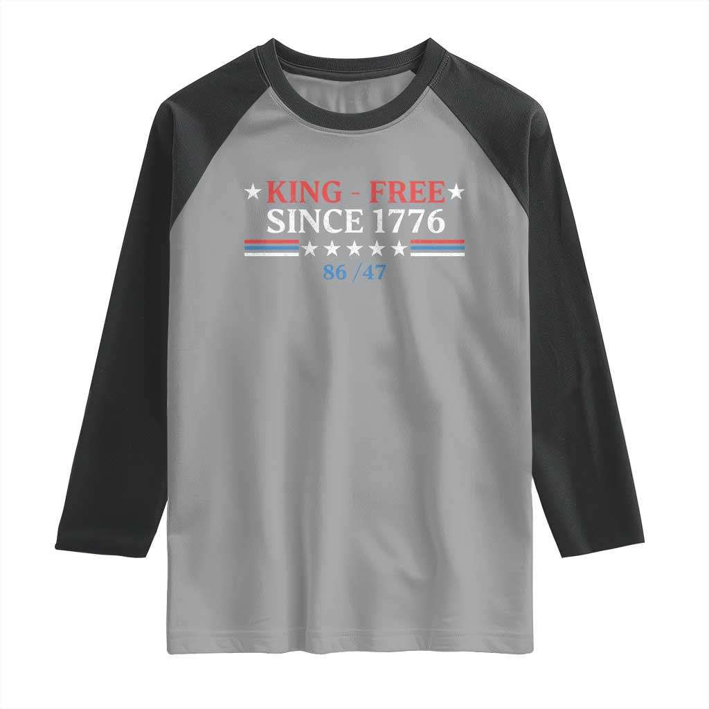 Funny King Free Since 1776 8647 Raglan Shirt