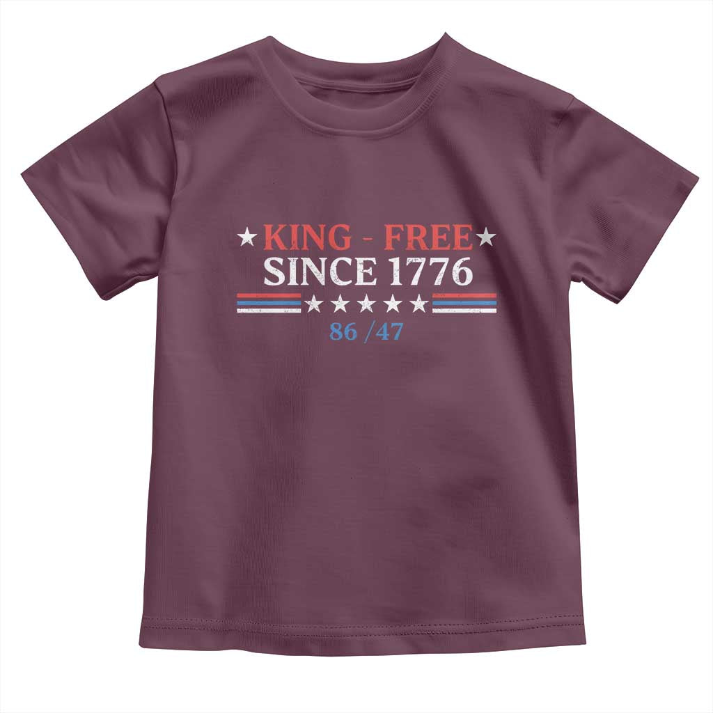 Funny King Free Since 1776 8647 Toddler T Shirt