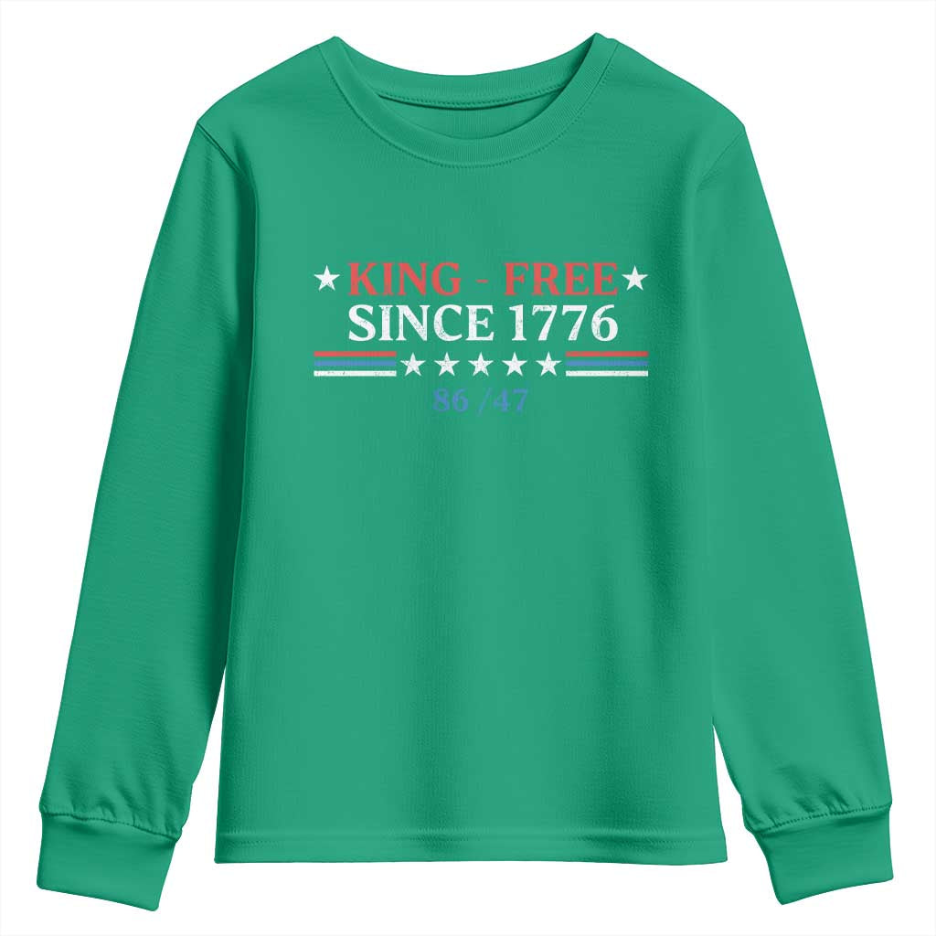Funny King Free Since 1776 8647 Youth Sweatshirt