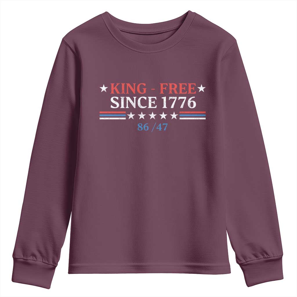 Funny King Free Since 1776 8647 Youth Sweatshirt