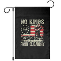 Funny No Kings Fight Oligarchy Garden Flag Betsy Ross Flag Hand Fist - Wonder Print Shop