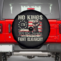 Funny No Kings Fight Oligarchy Spare Tire Cover Betsy Ross Flag Hand Fist - Wonder Print Shop